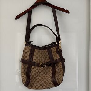 GG Canvas Medium GG Running Hobo with Strap with dust bag